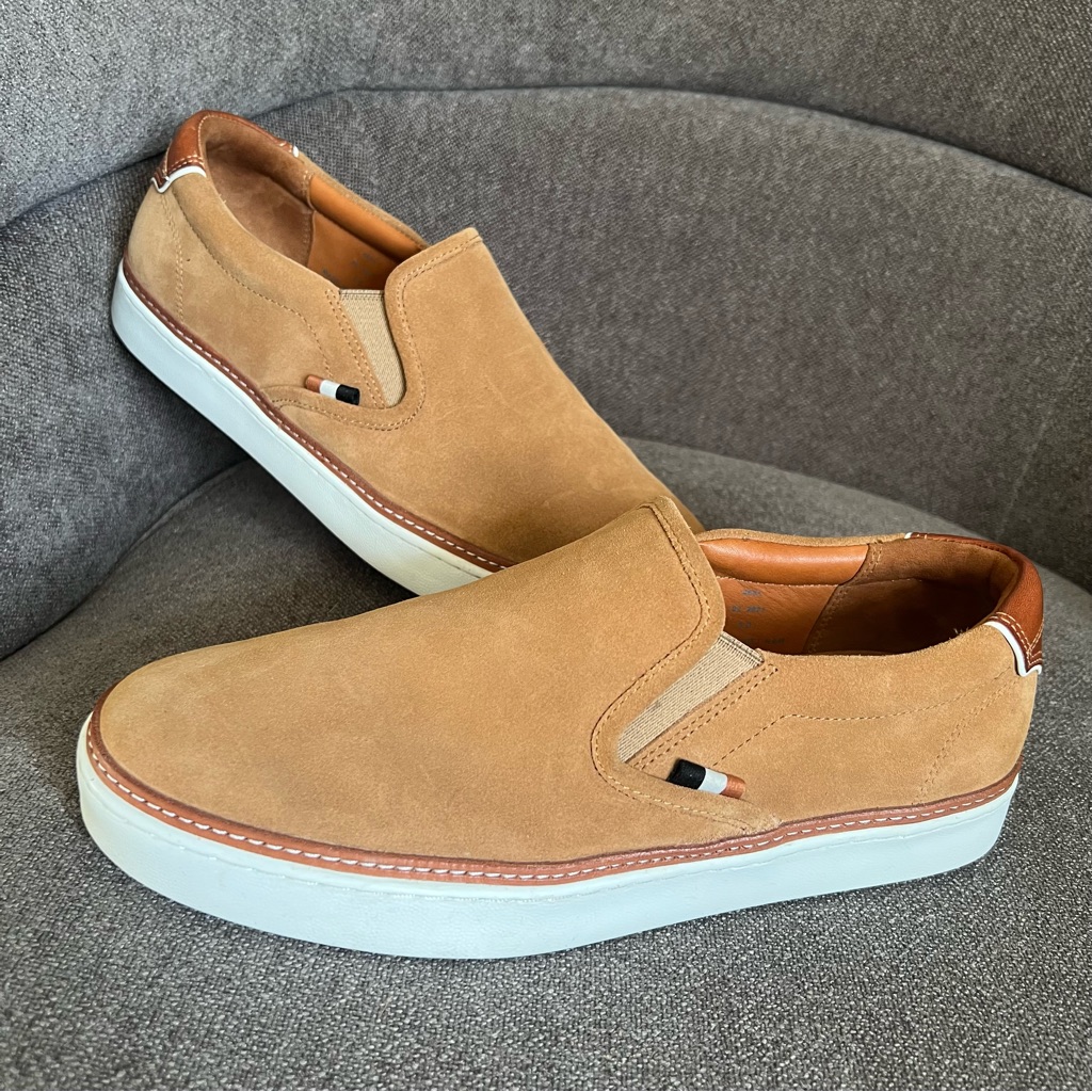 Allen Edmons Men Alpha Suede Slip On Sneaker Size 8